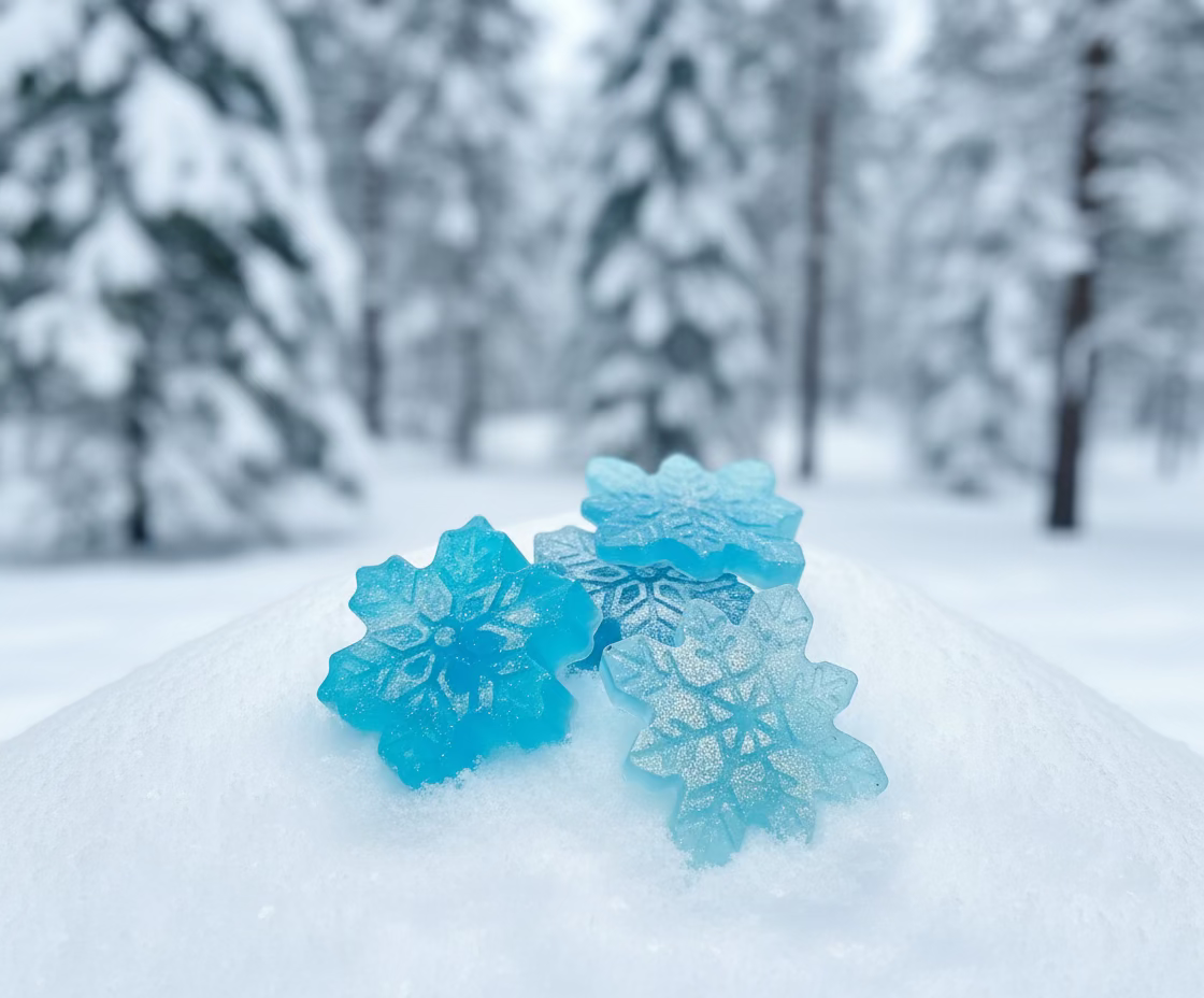 Silvery Snowflake Soap
